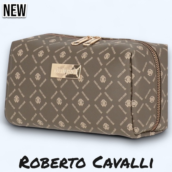 New Roberto Cavalli Monogram Toiletry Bag - Picture 3 of 7